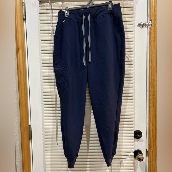 FIGS Zamora High Waisted Jogger Women’s Scrub Pants-Size Large-Navy Blue - Picture 2 of 5
